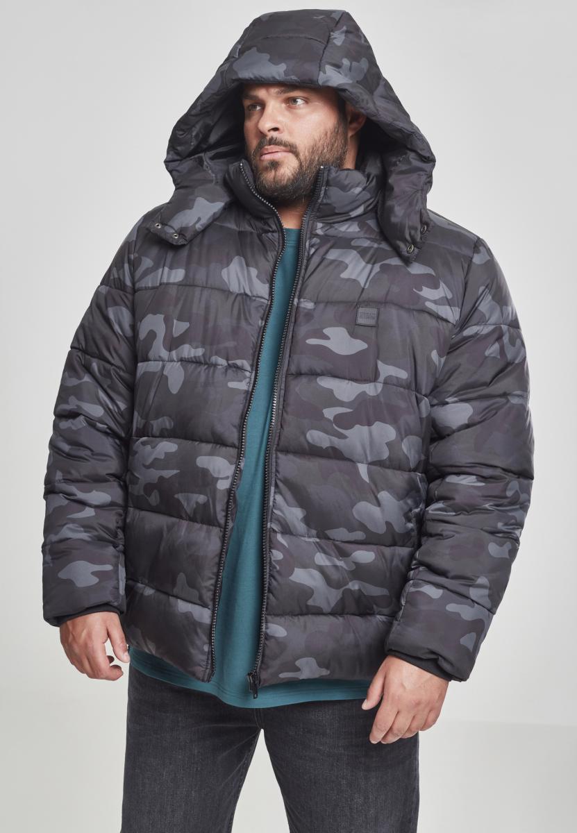 Urban Classics Men's Down Jackets Jacket Winter Hooded Camo Puffer ...