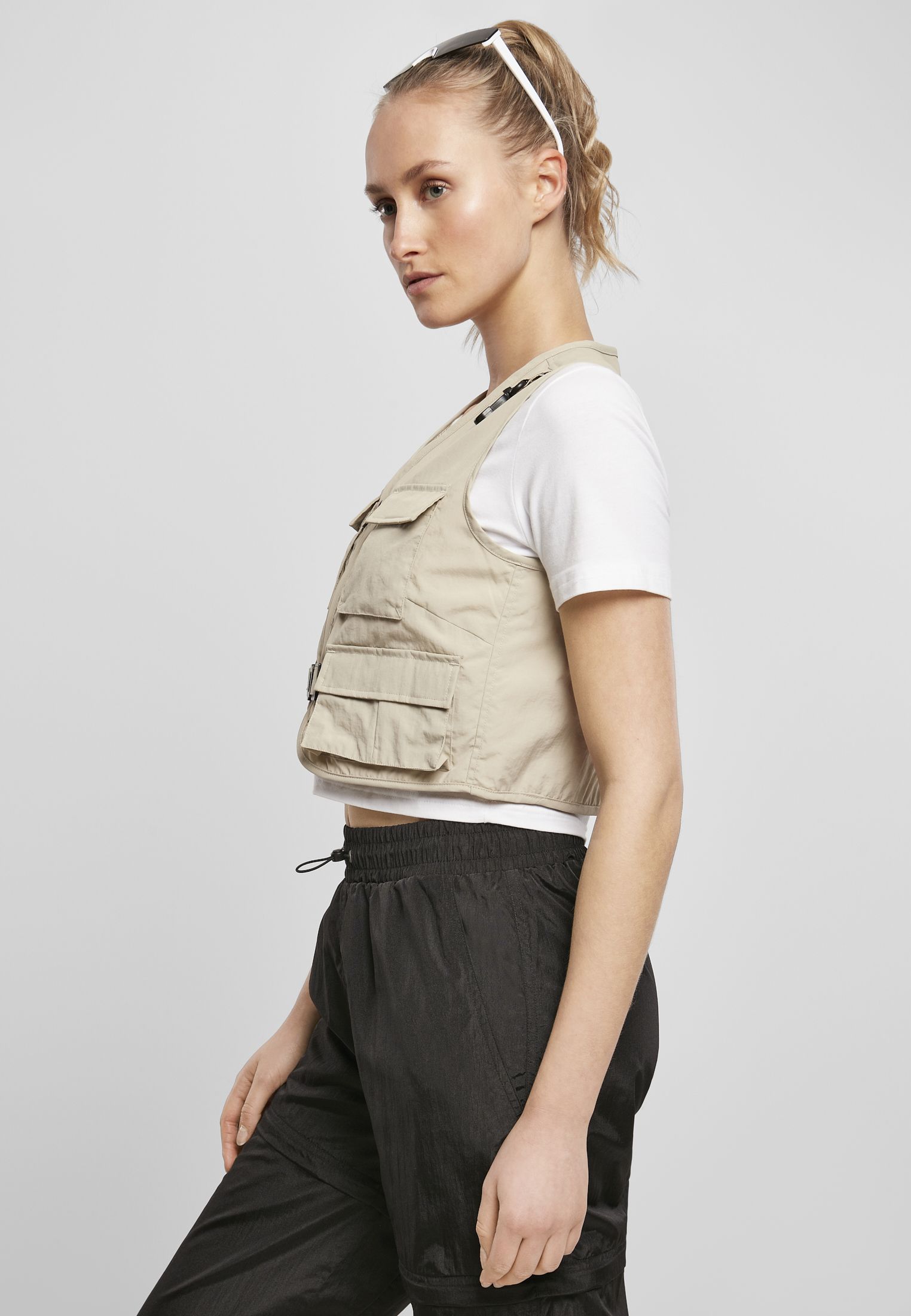 Urban Classics Womens Ladies Short Tactical Vest Jacket